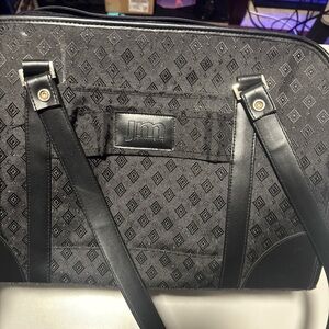 Joy Mangano Black Diamond-Pattern Duffel Bag